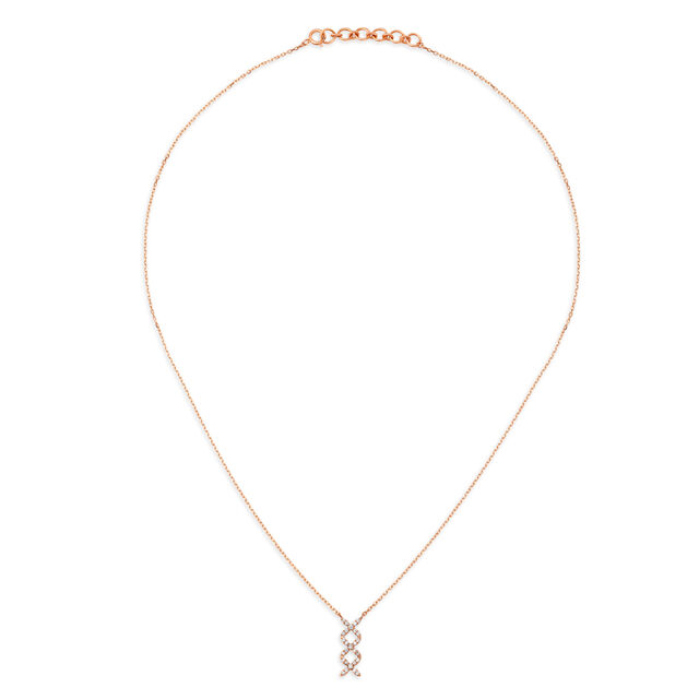 18 Karat Gold and Diamond Pendant with Chain,,hi-res image number null