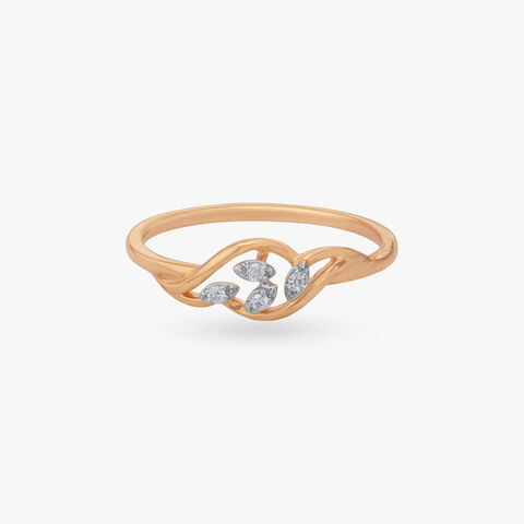 Flow Crest Diamond Ring