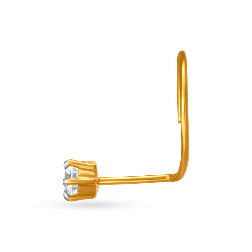 Single stone diamond clearance nose pin with price