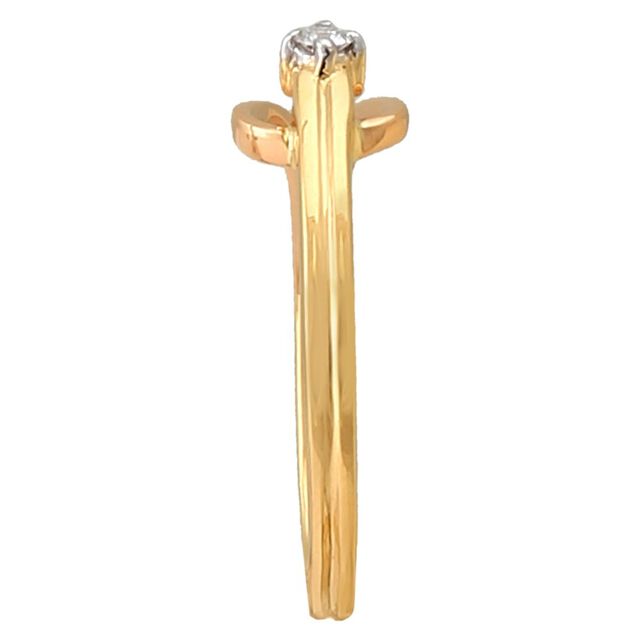 Beautiful 18 Karat Yellow And Rose Gold and Diamond Looped Ring,,hi-res image number null