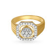 Octagon Shape Diamond Finger Ring For Men,,hi-res image number null