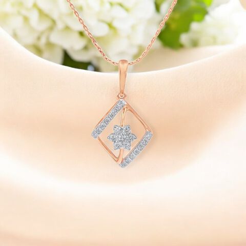 Delicate Bloom Diamond Pendant