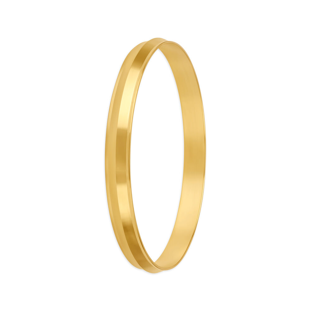 Plain Glossy Gold Kada for Men