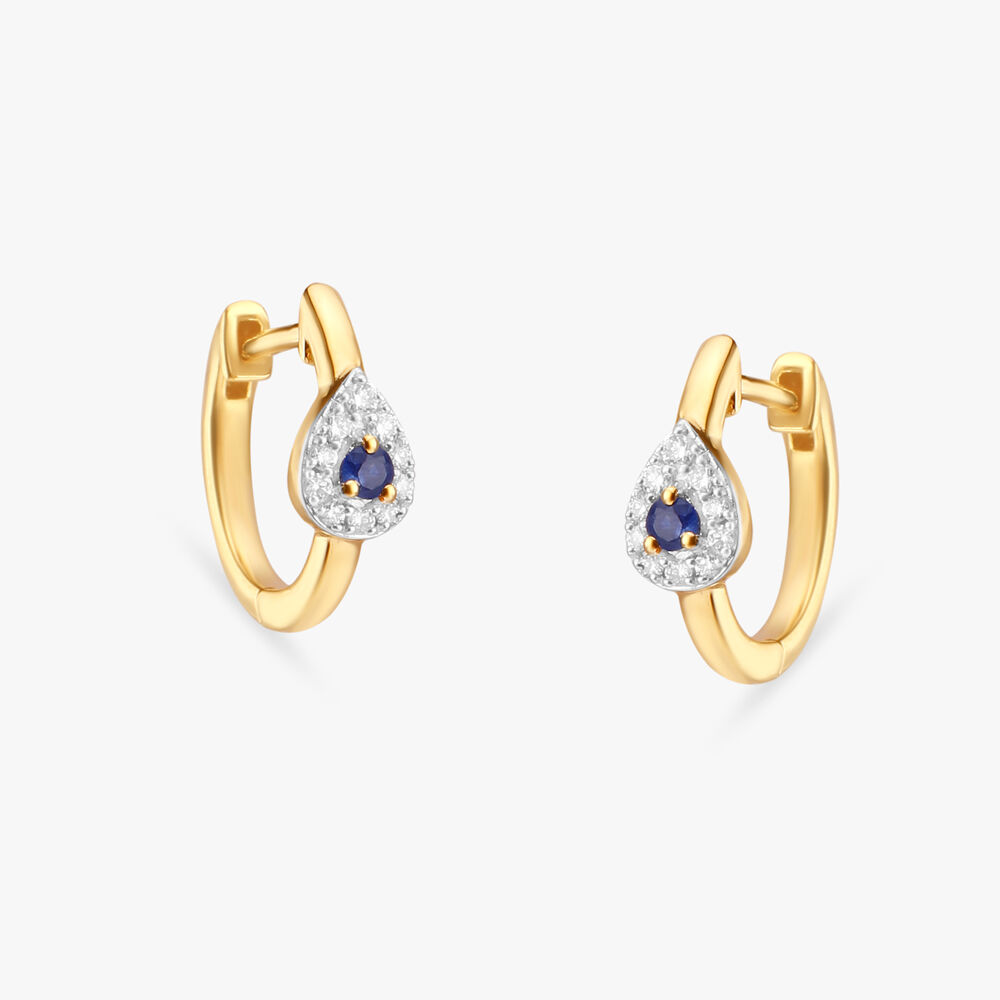 Mystic Allure Diamond Hoop Earrings