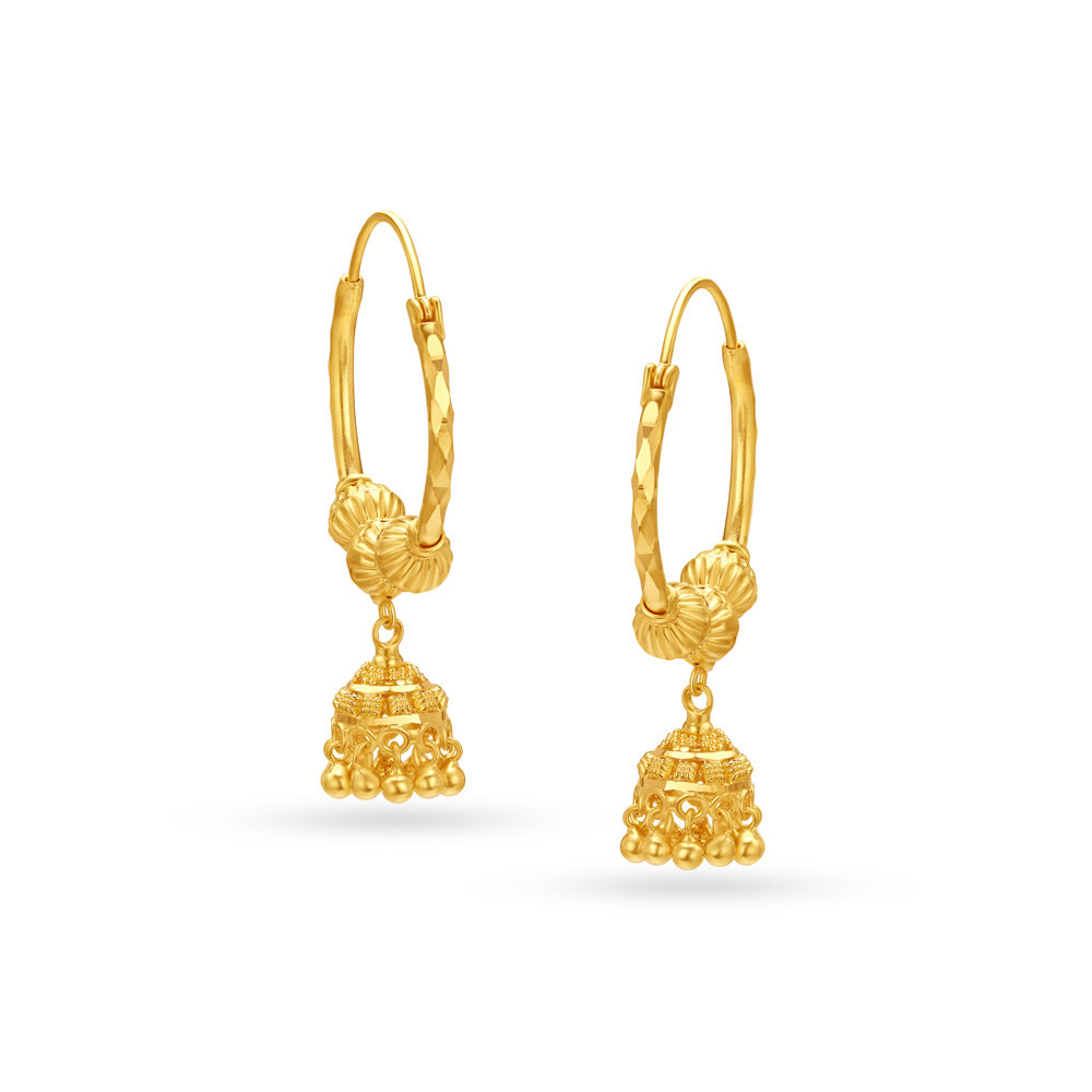 Lucy Williams Medium Chunky Ridge Hoop Gold Earrings | Missoma US