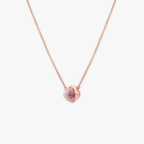 Poppy Pink Diamond Necklace Set