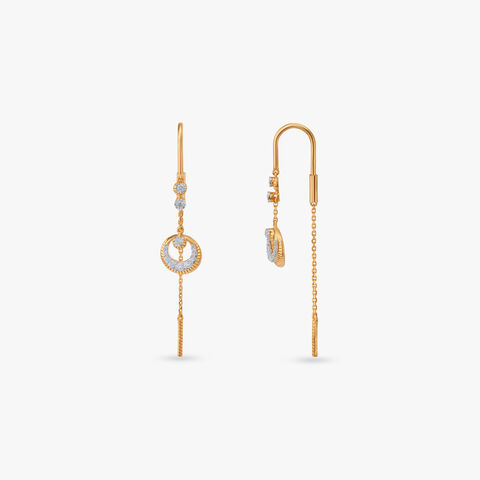 Halo Drift Diamond Drop Earrings