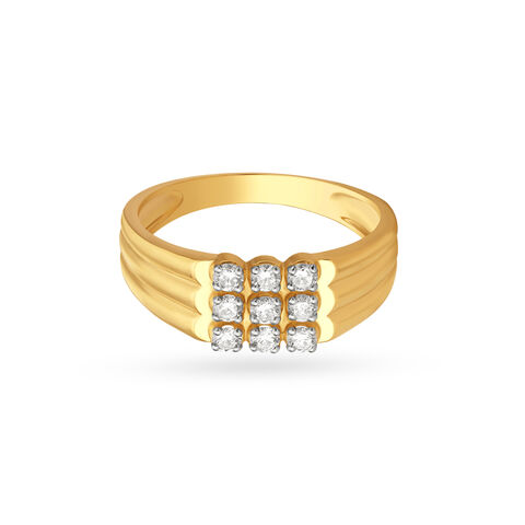 Nine Stone Diamond Finger Ring For Men