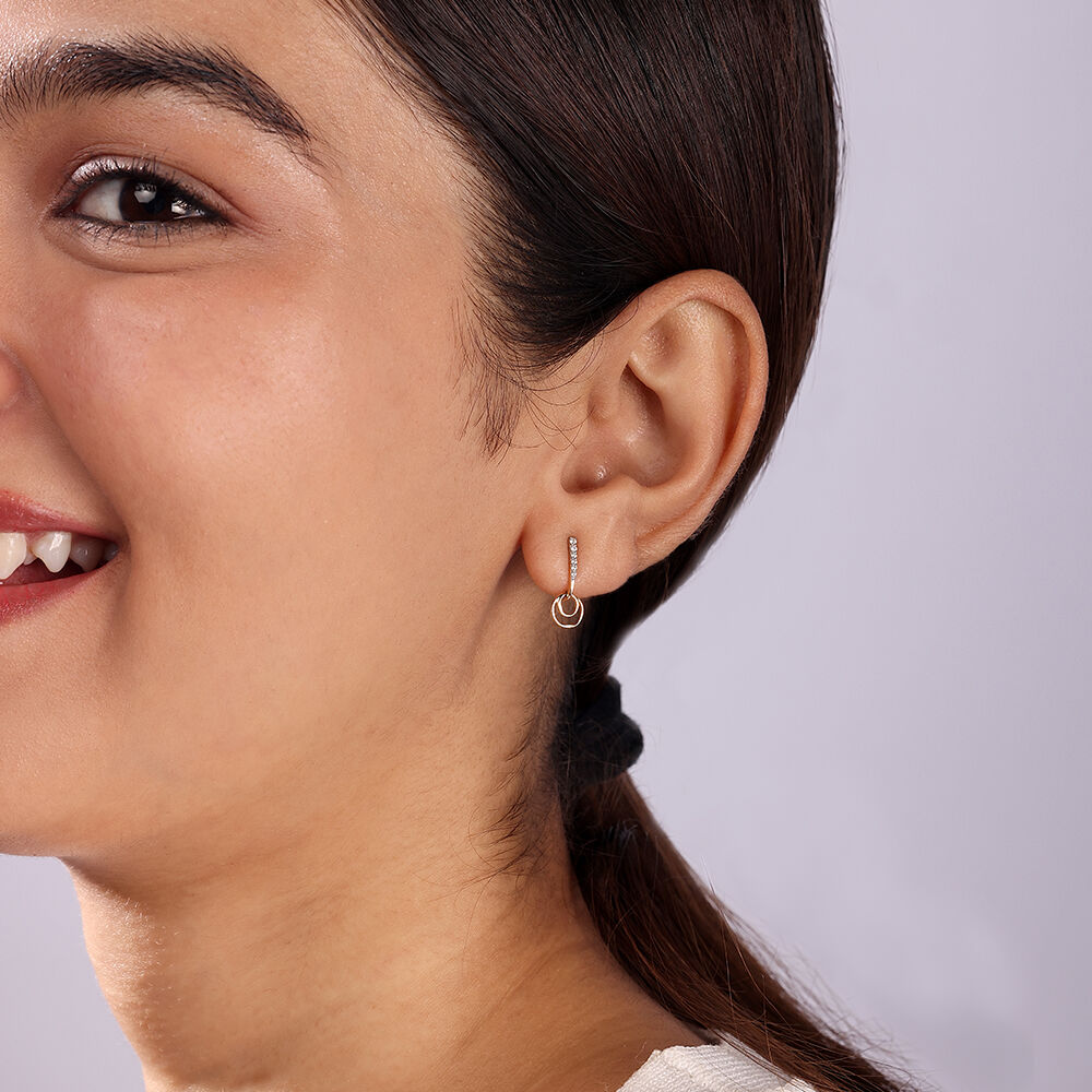 Jingle Jangle Gold Diamond Drop Earrings