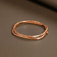 Urbane Yellow Gold Ribbed Bangle,,hi-res image number null