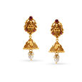 Opulent Traditional Gold Jhumkas,,hi-res image number null
