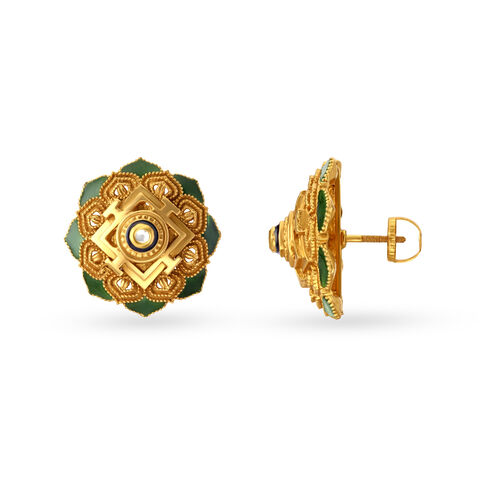 Radiant Floral Stud Earrings