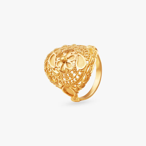 Majestic Flora Gold Ring