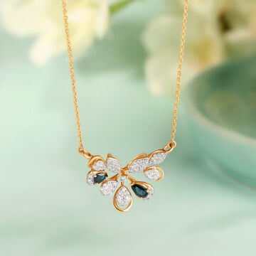 Fleur Sapphire and Diamond Necklace