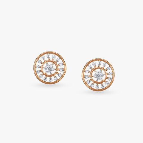 Shimmering Blooms Diamond Stud Earrings