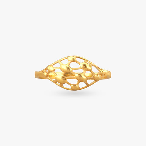 Honeycomb Gleam Gold Ring
