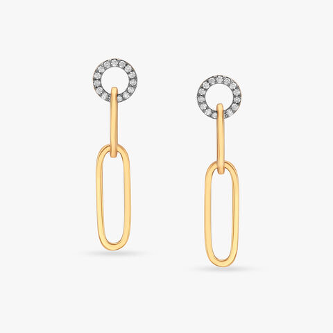 Enchanted Moon Diamond Drop Earrings