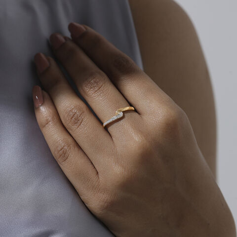 Subtle Offset Diamond Ring