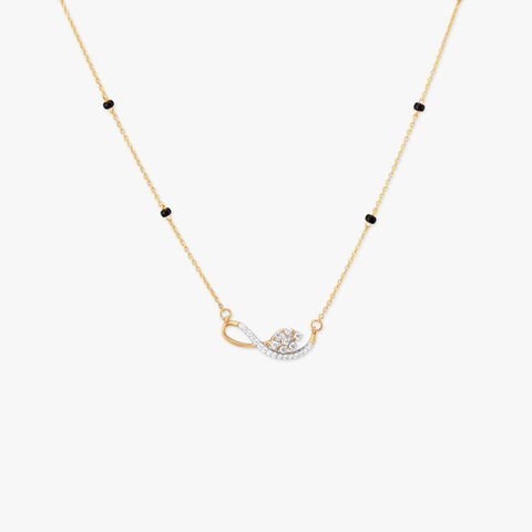 Floral Swoop Diamond Mangalsutra