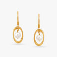 Minimal Pearl Hoop Earrings,,hi-res image number null