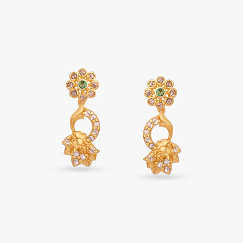 Looped Radiance Gold Drop Earrings