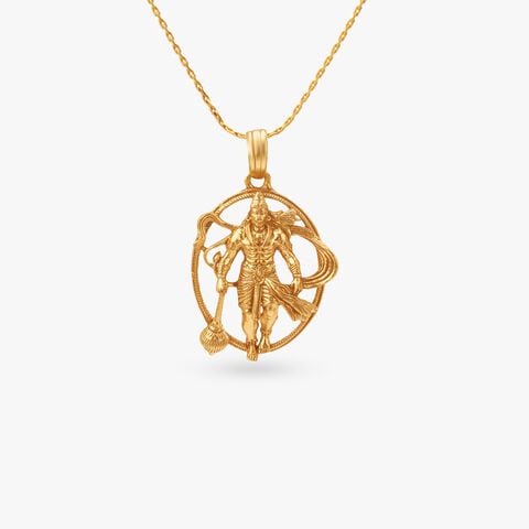 Hanuman Legacy Gold Pendant for Men