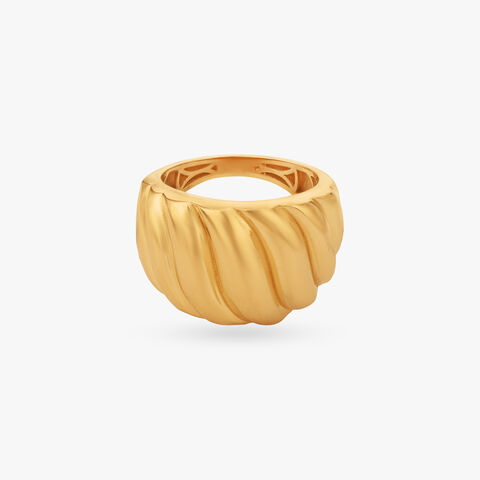 Wave Crest Gold Ring