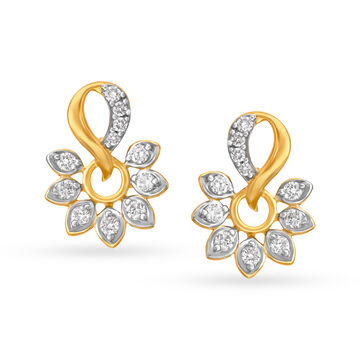 Graceful Diamond Stud Earrings
