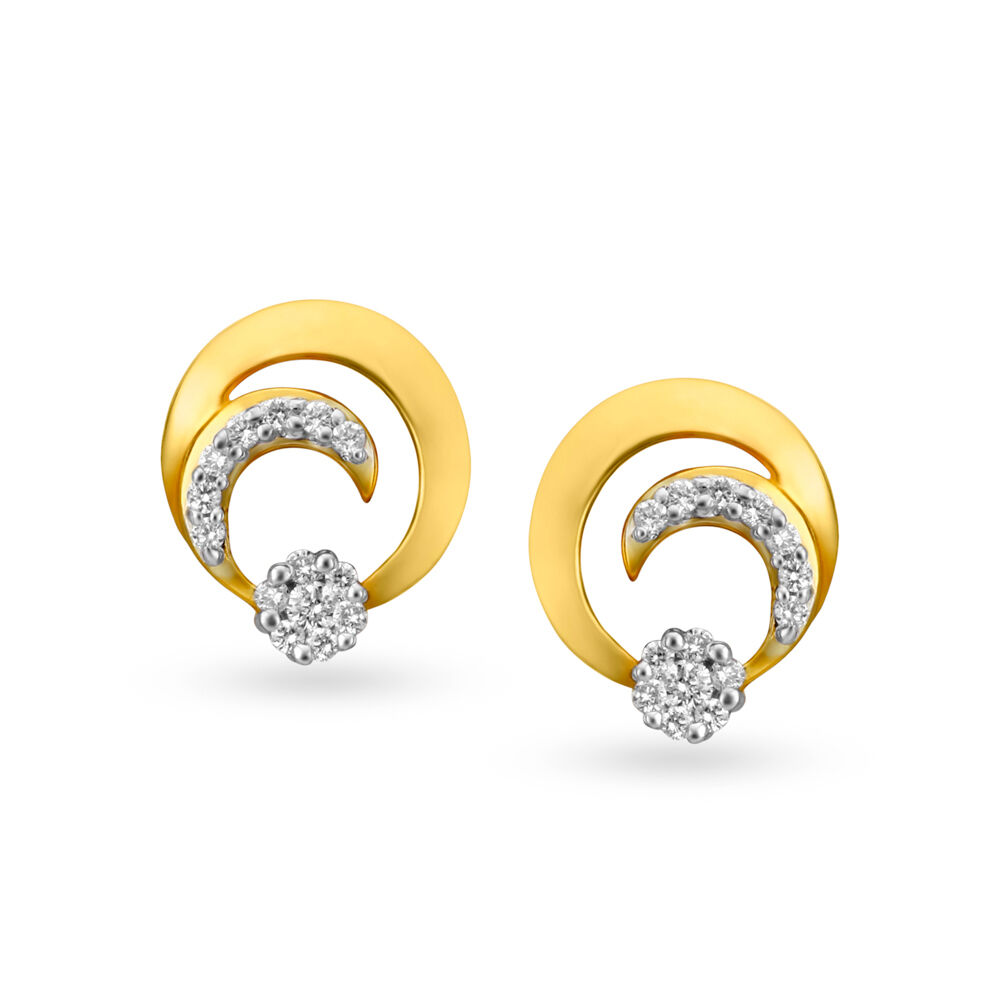 Tanishq diamond on sale earrings design