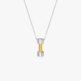 Stylish Dumbbell Pendant with Chain for Men,,hi-res image number null