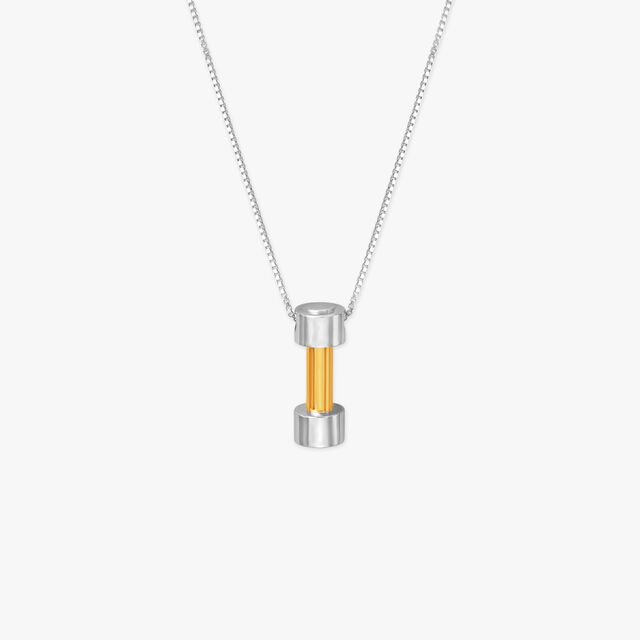 Stylish Dumbbell Pendant with Chain for Men,,hi-res image number null