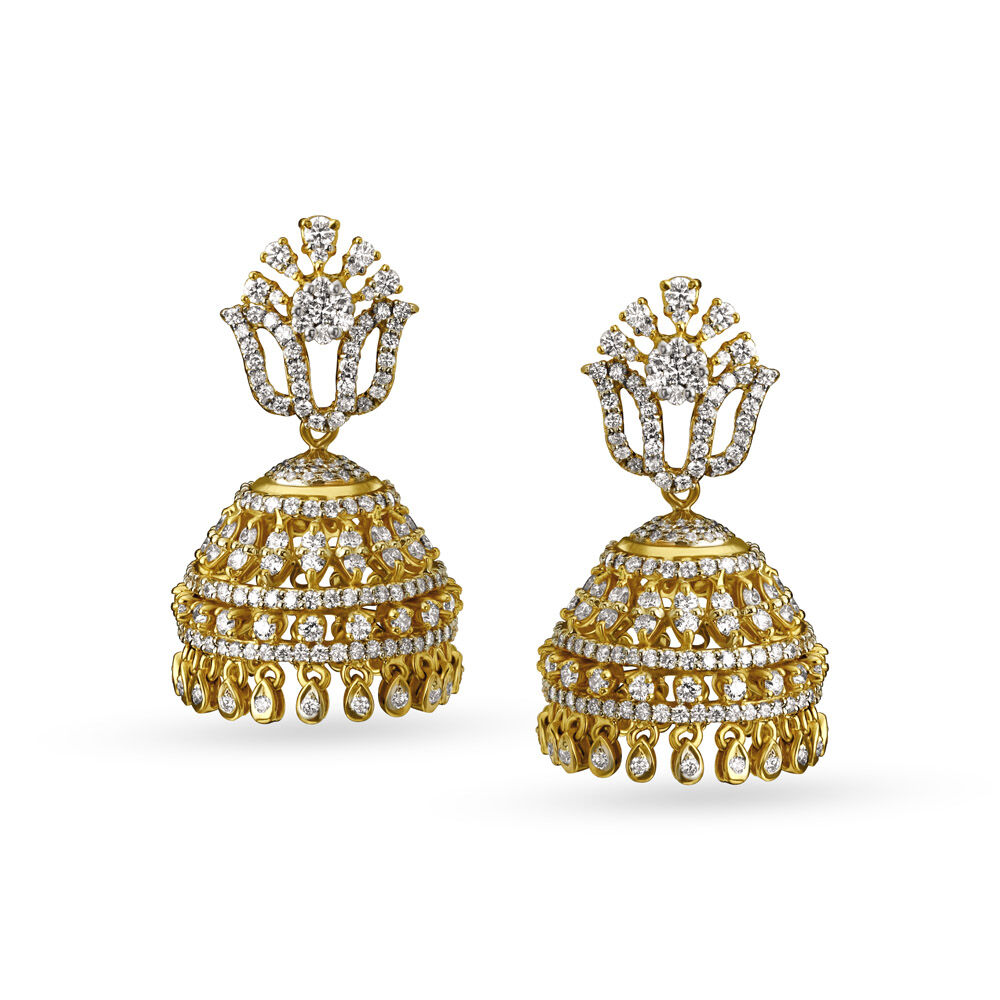 Diamond hotsell jhumkas tanishq