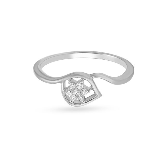 Hypnotic White Platinum Finger Ring,,hi-res image number null