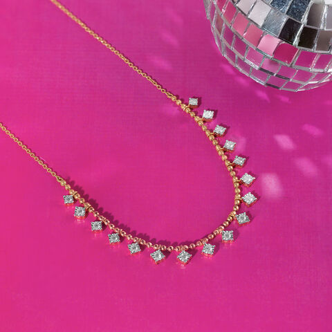 Radiant Strobe Gold & Diamond Necklace
