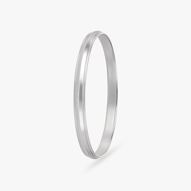 Bold Platinum Bangle for Men,,hi-res image number null
