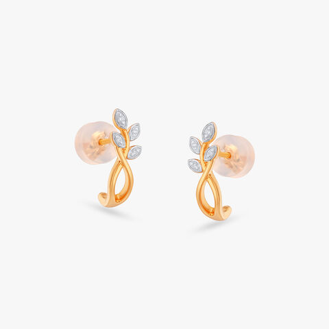 Bloom Twist Diamond Hoop Earrings