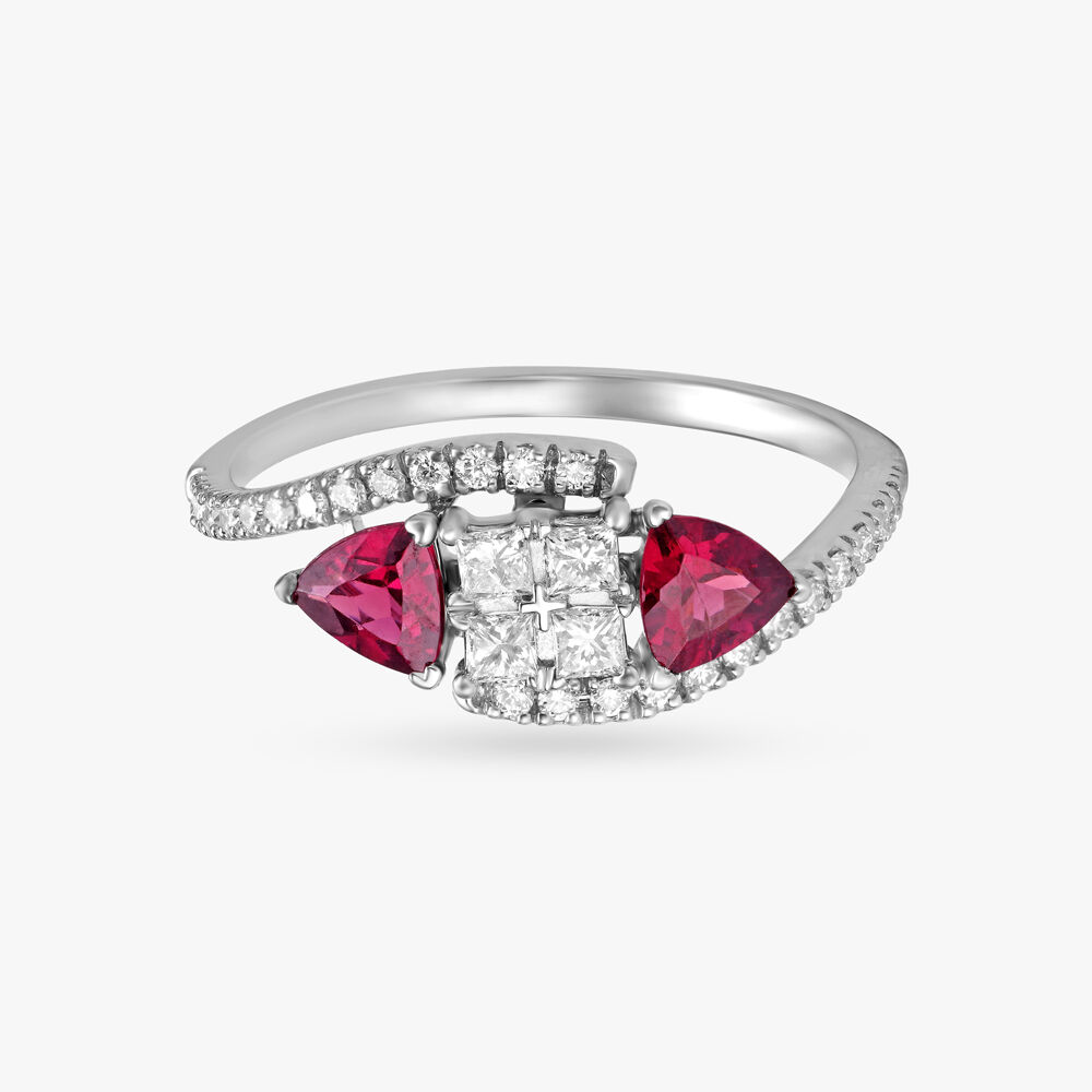 Tanishq garnet outlet ring