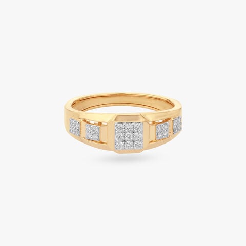 Bold Panel Diamond Ring For Men