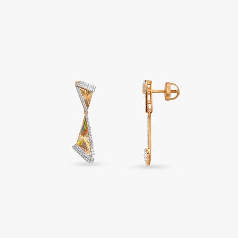 Radiant Horizon Diamond Drop Earrings