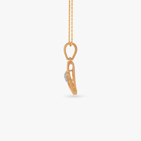 Interlinked Hearts Diamond Pendant