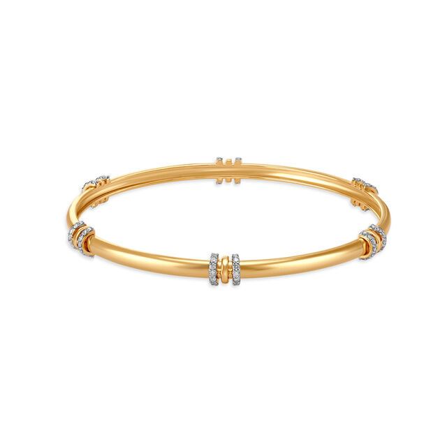 14kt Yellow Gold Pebble-inspired Gold Bangle,,hi-res image number null