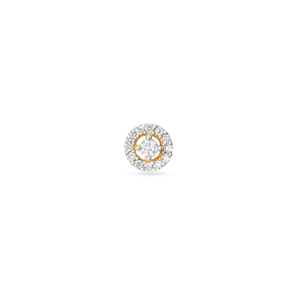 Dainty Circlet Gold and Diamond Nose Pin Tanishq Online Store