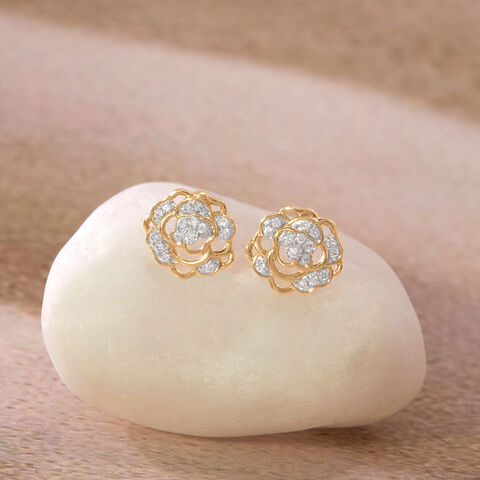 Layered Bloom Diamond Earrings