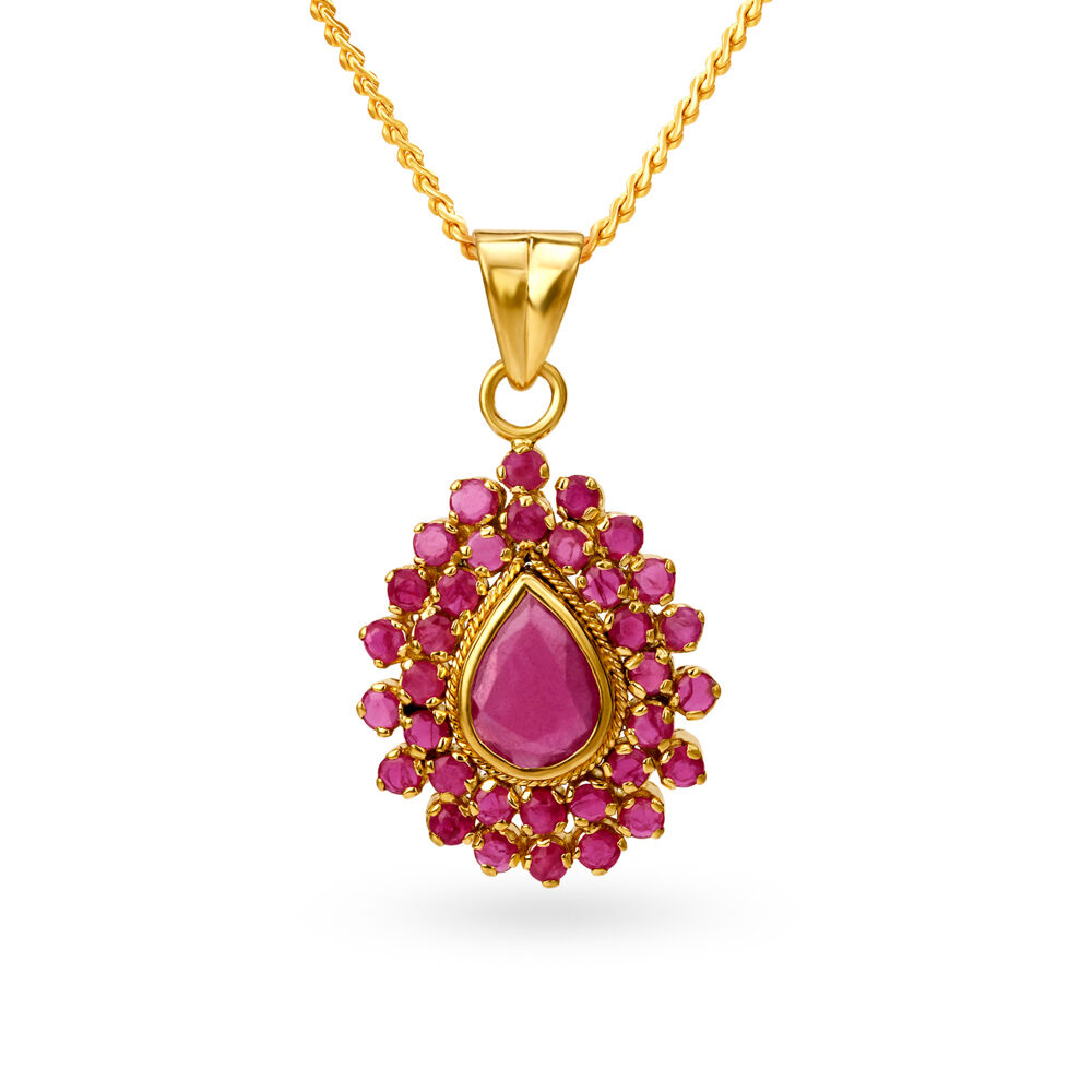 Ruby on sale pendant tanishq