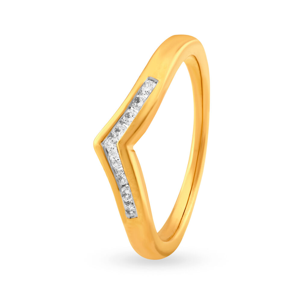 Modern 18 Karat Gold And Diamond Vanki Finger Ring