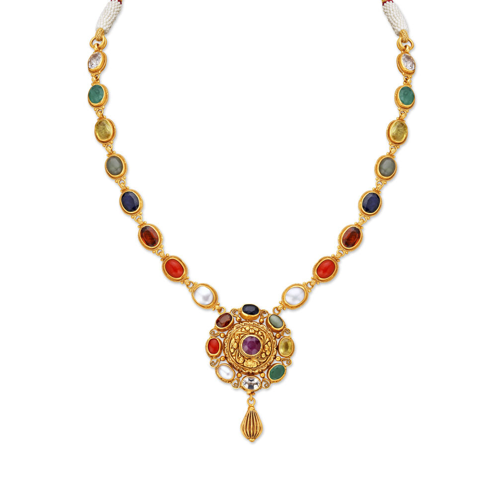 Navratna shop necklace tanishq