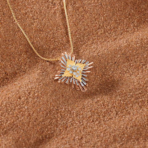 Radiant Bloom Diamond Pendant