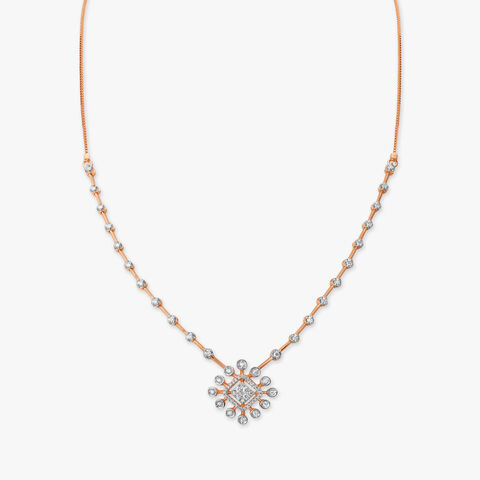 Dainty Dazzle Diamond Necklace Set