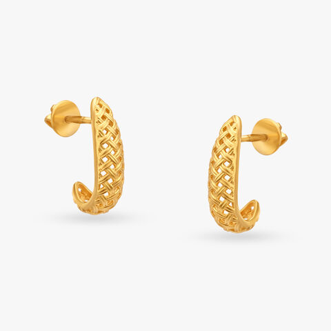 Criss Cross Style Hoop Earrings