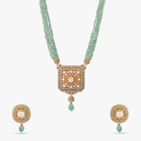 Green Aura Diamond Neckwear Set